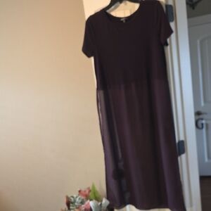 Sweet Rain Deep Purple Midi Dress